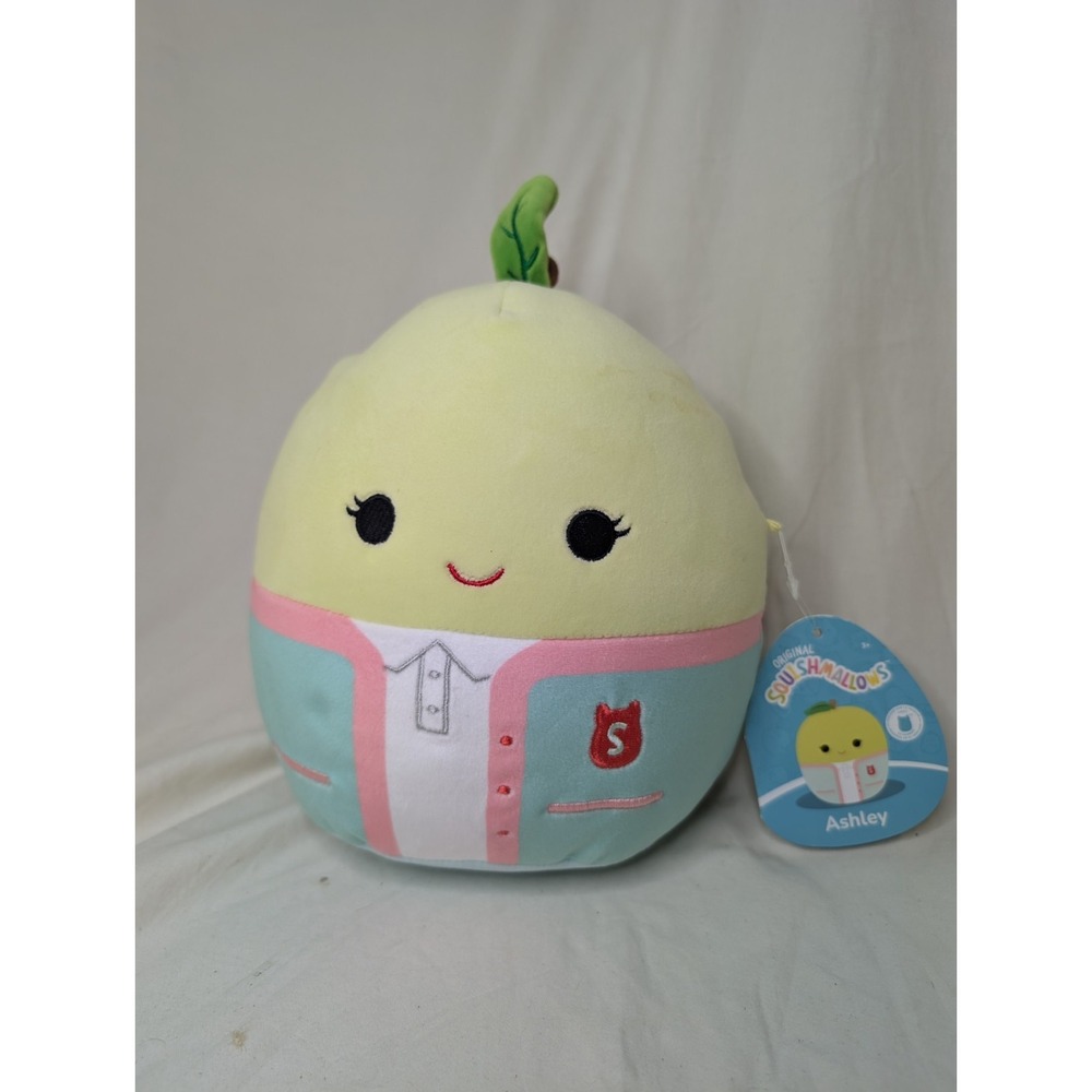 Jazware Squishmallows Ashley‎ the Apple in School Cardigan 8 Inch New